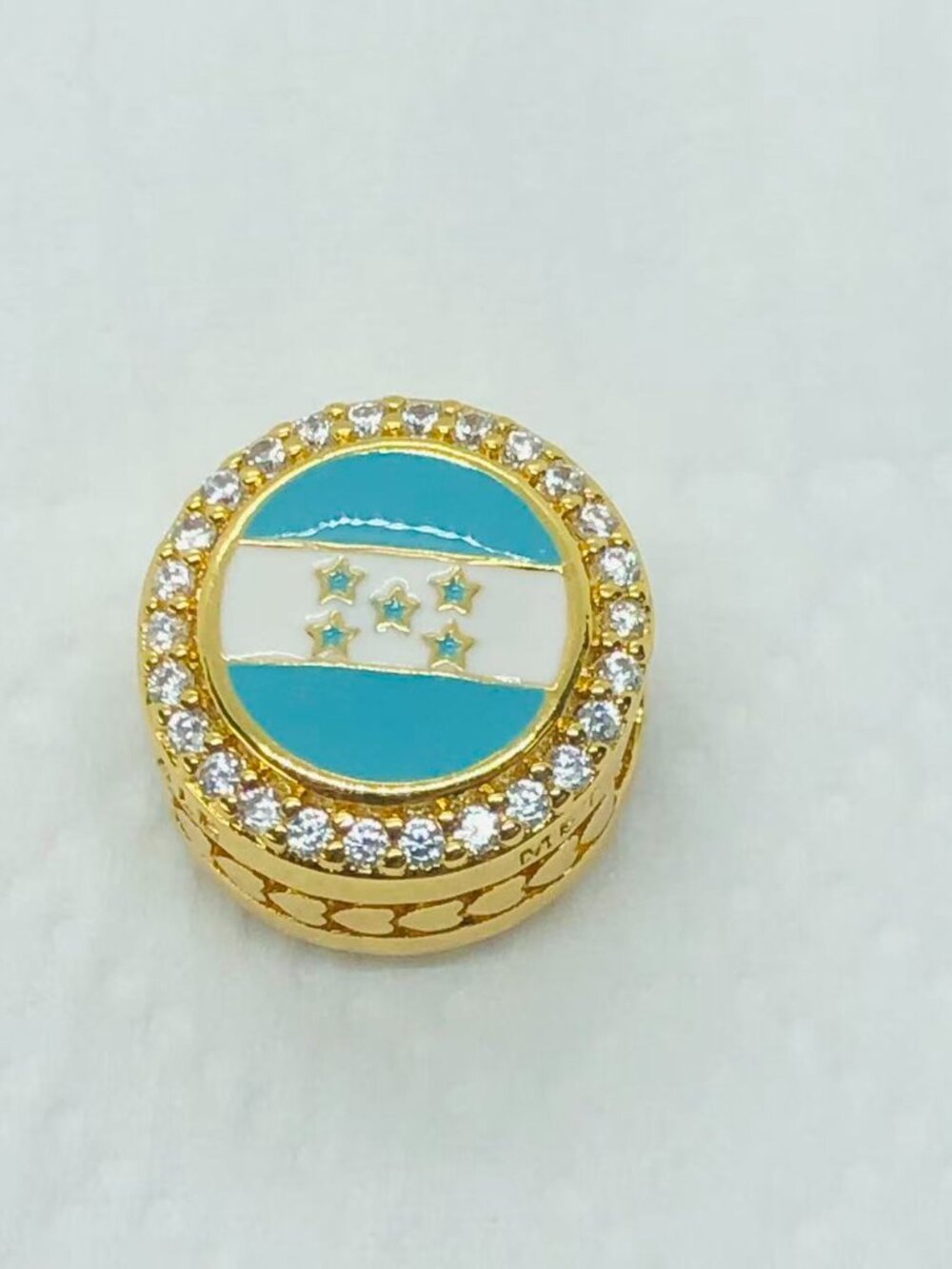 ✨ ✨Pandora Honduras Country Flag Exclusive Dangle Charm gold